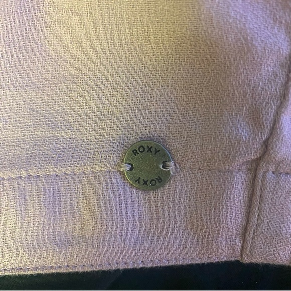 Roxy Lavender Button-Front Tie Top GUC M - Picture 5 of 7